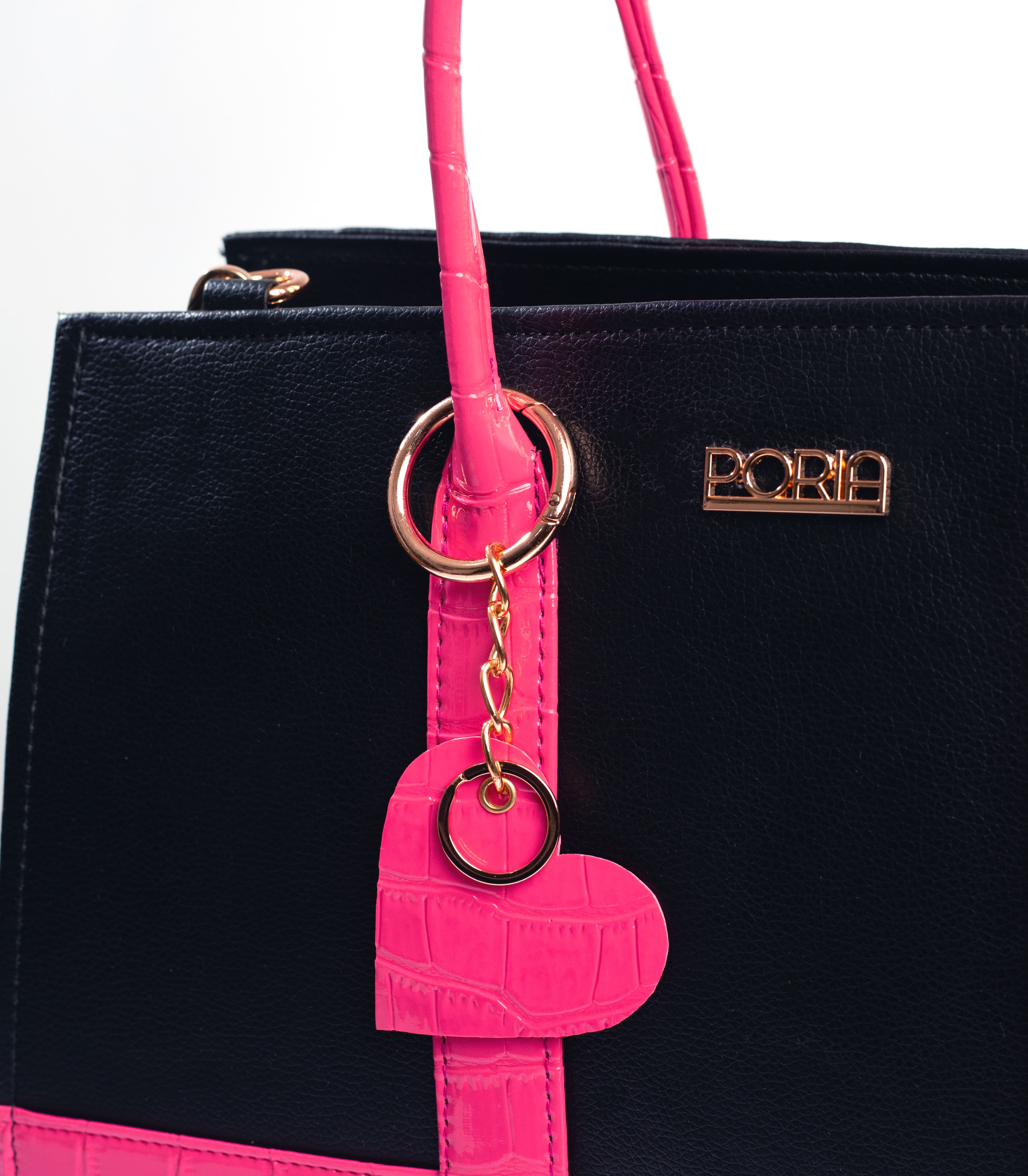 Laurel Bag in Black and PinK