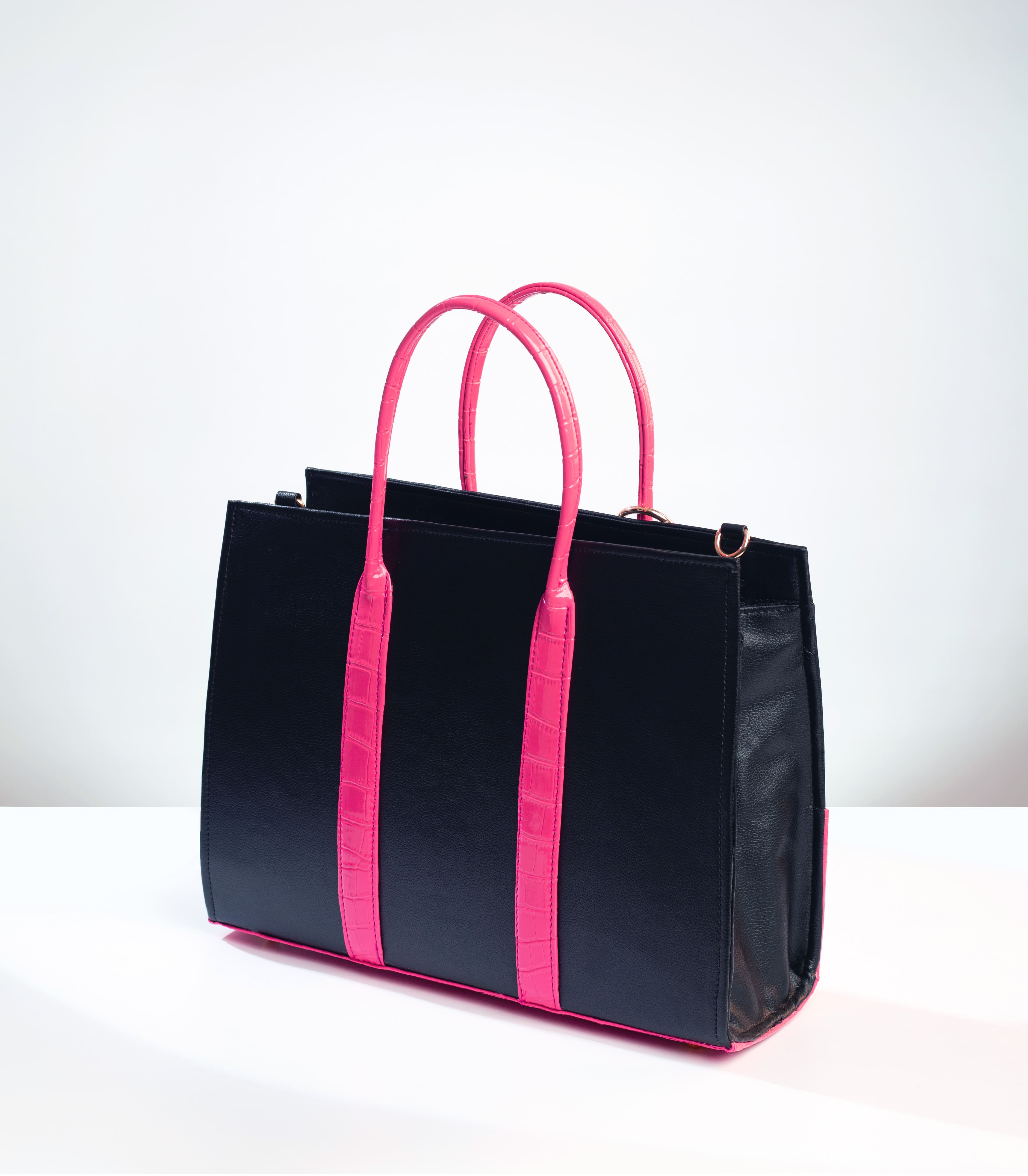 Laurel Bag in Black and PinK