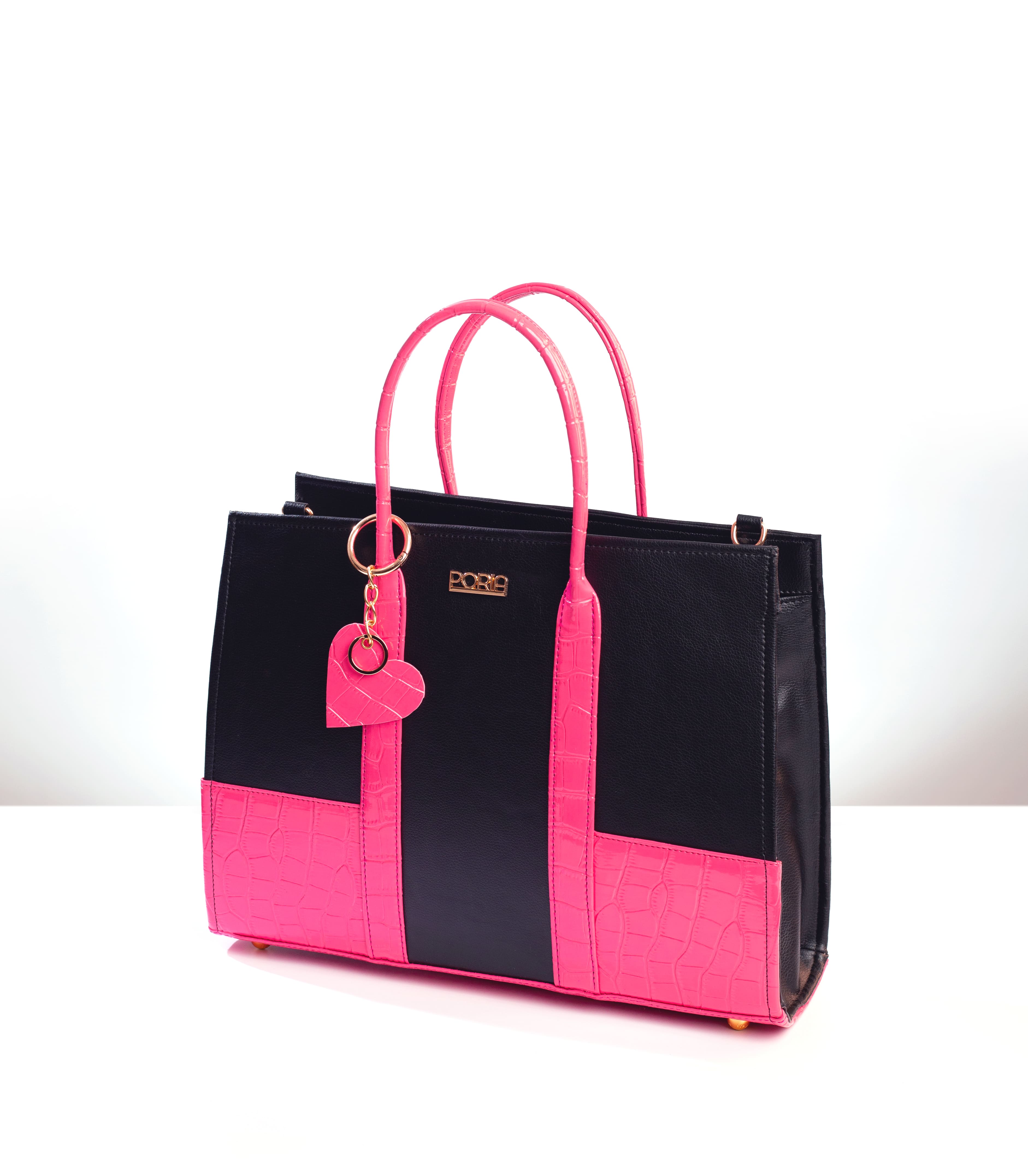 Laurel Bag in Black and PinK