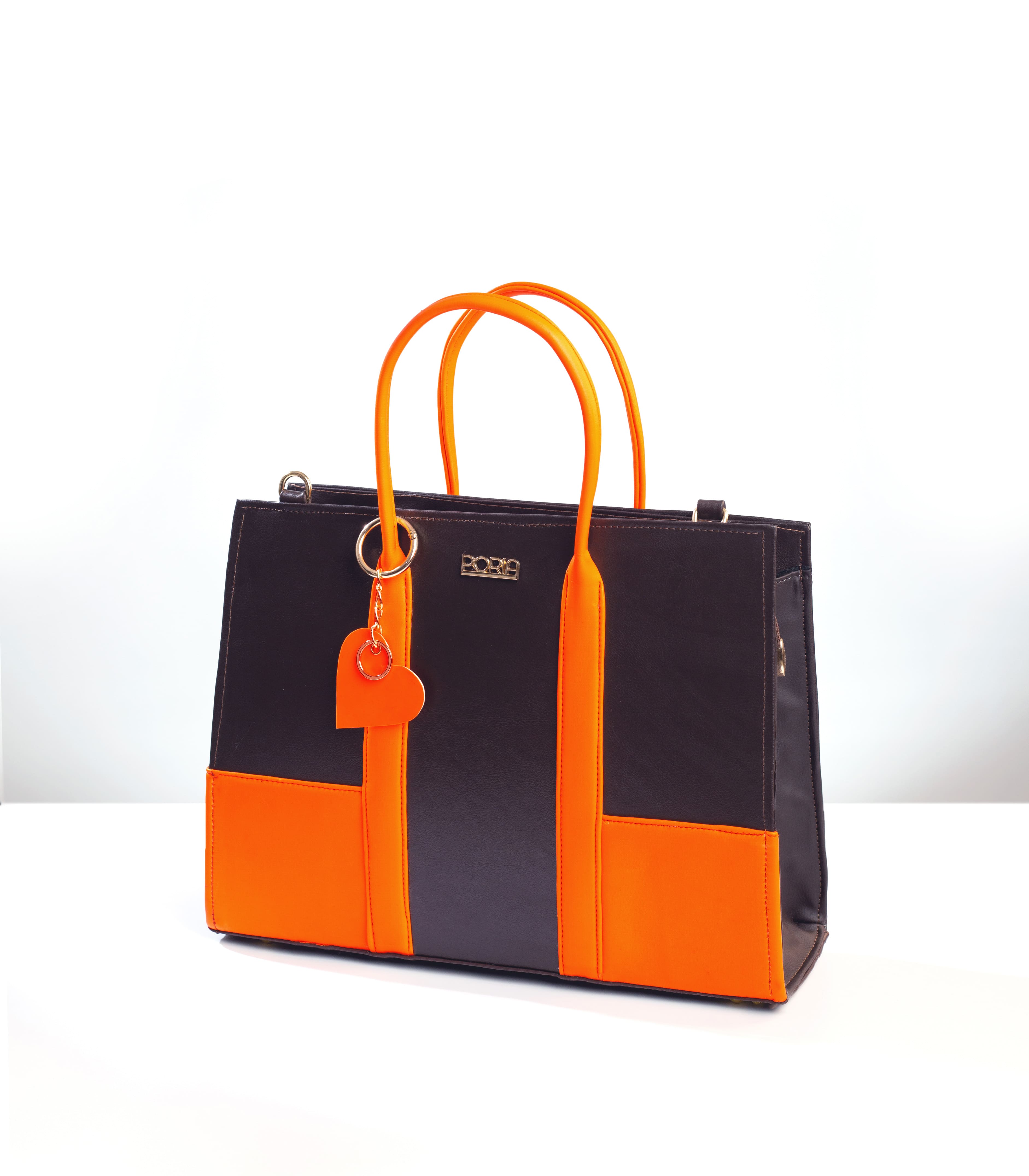 Laurel Bag in Chocolate and Orange