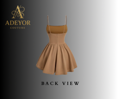Caramel Corset Flare Mini Dress