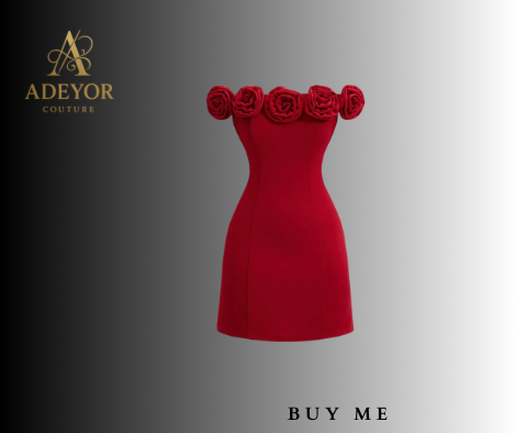 Scarlet Bloom Off-Shoulder Dress