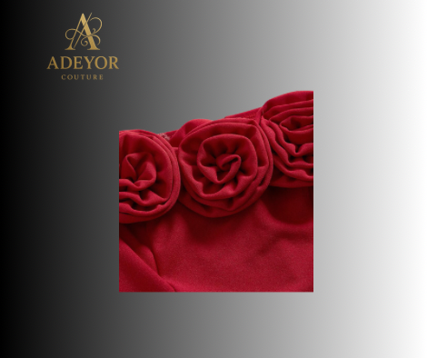 Scarlet Bloom Off-Shoulder Dress